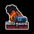 Mostly Peaceful = Partially Violent Sticker